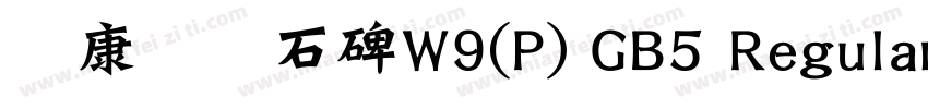華康龍門石碑W9(P) GB5 Regular字体转换